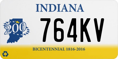IN license plate 764KV