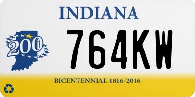 IN license plate 764KW