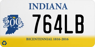 IN license plate 764LB