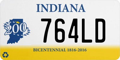 IN license plate 764LD