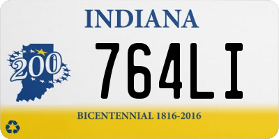 IN license plate 764LI