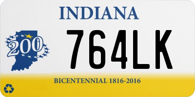 IN license plate 764LK