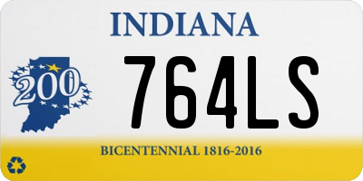 IN license plate 764LS