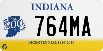 IN license plate 764MA