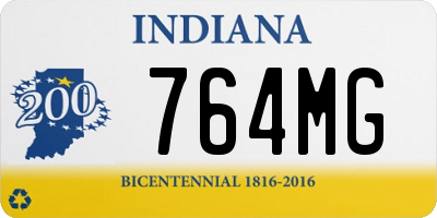 IN license plate 764MG