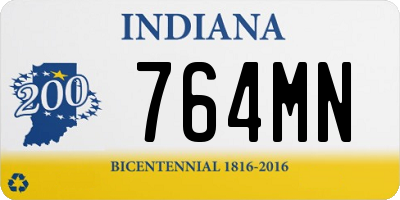 IN license plate 764MN