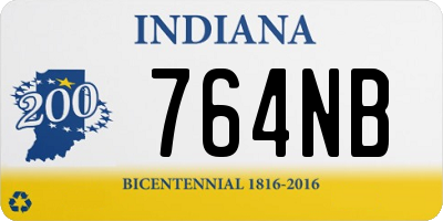 IN license plate 764NB