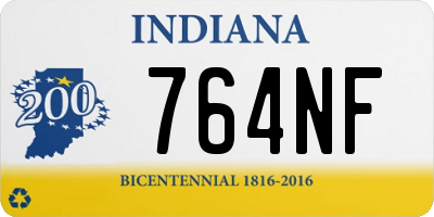 IN license plate 764NF