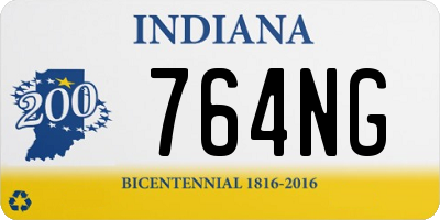 IN license plate 764NG