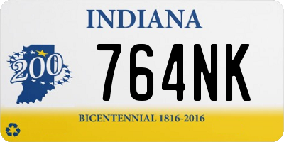 IN license plate 764NK