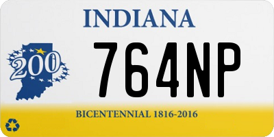 IN license plate 764NP