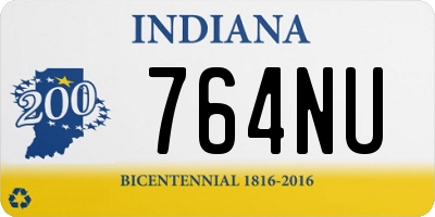 IN license plate 764NU