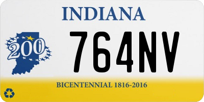 IN license plate 764NV