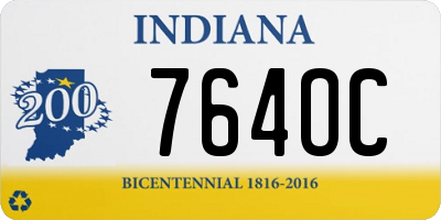 IN license plate 764OC