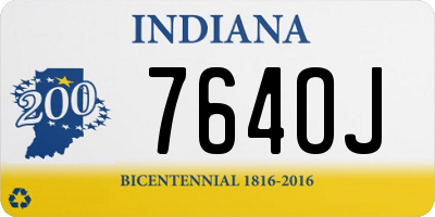 IN license plate 764OJ