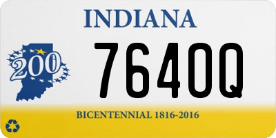 IN license plate 764OQ
