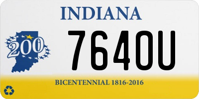 IN license plate 764OU