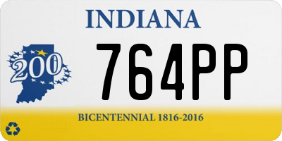 IN license plate 764PP