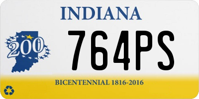 IN license plate 764PS