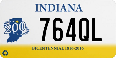 IN license plate 764QL