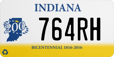 IN license plate 764RH