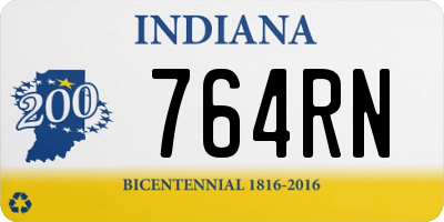 IN license plate 764RN