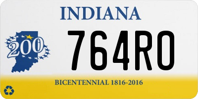 IN license plate 764RO