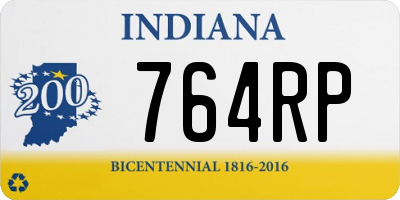 IN license plate 764RP