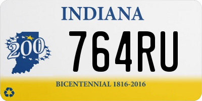 IN license plate 764RU