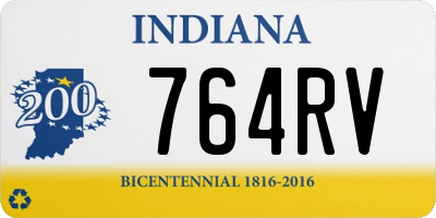 IN license plate 764RV