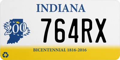 IN license plate 764RX