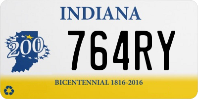 IN license plate 764RY