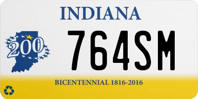 IN license plate 764SM