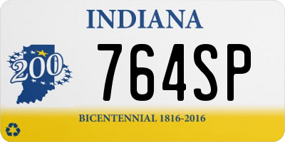 IN license plate 764SP