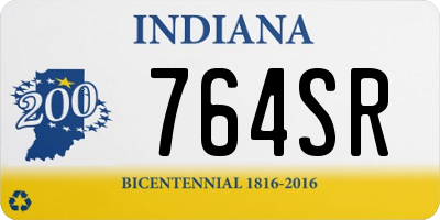 IN license plate 764SR