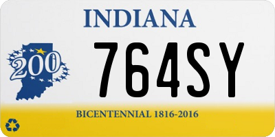 IN license plate 764SY