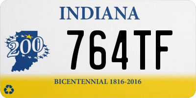 IN license plate 764TF