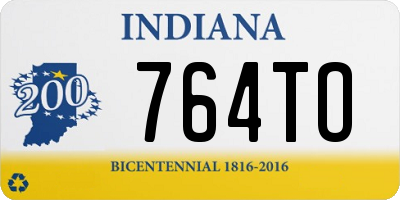 IN license plate 764TO