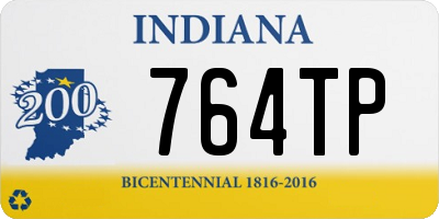 IN license plate 764TP