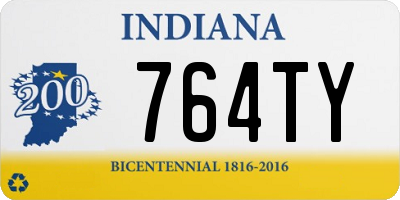IN license plate 764TY