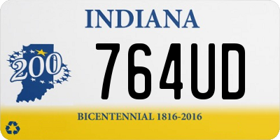 IN license plate 764UD