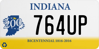 IN license plate 764UP