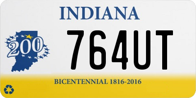 IN license plate 764UT