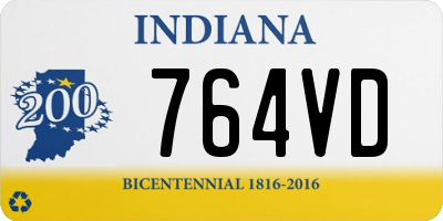 IN license plate 764VD