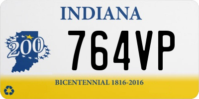 IN license plate 764VP