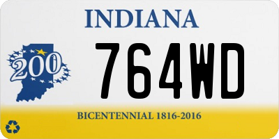 IN license plate 764WD