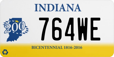 IN license plate 764WE