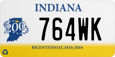 IN license plate 764WK