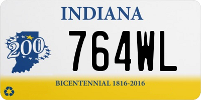 IN license plate 764WL