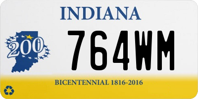 IN license plate 764WM